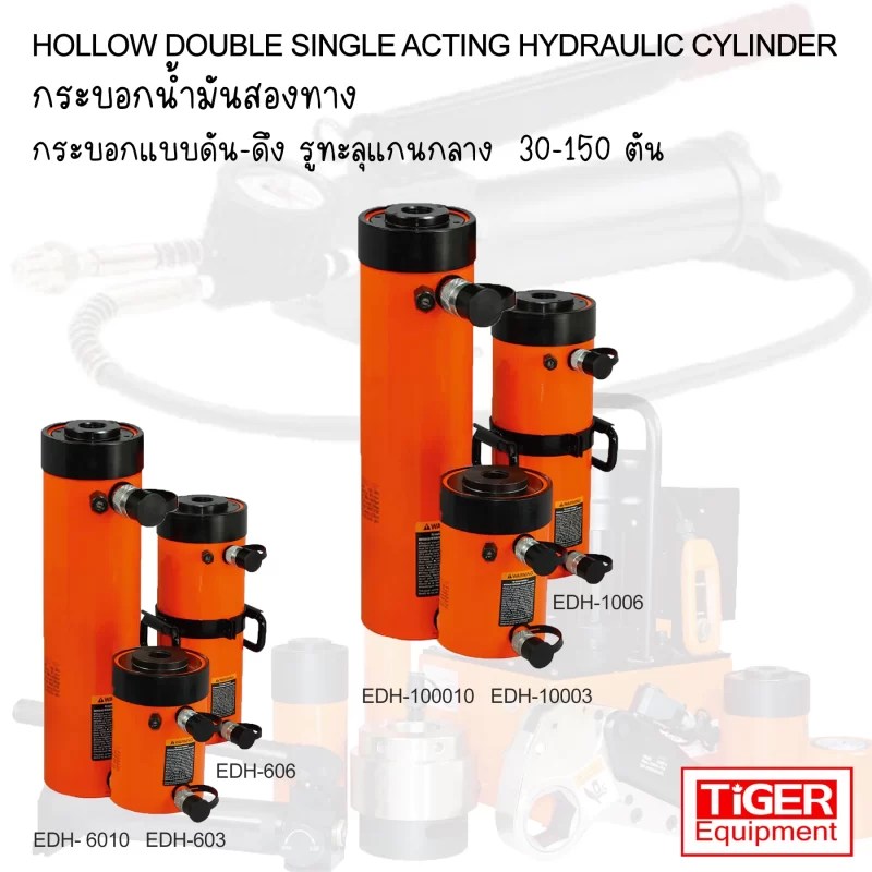 กระบอกไฮดรอลิคแกนกลวง Double-Acting รุ่น EDH-Series