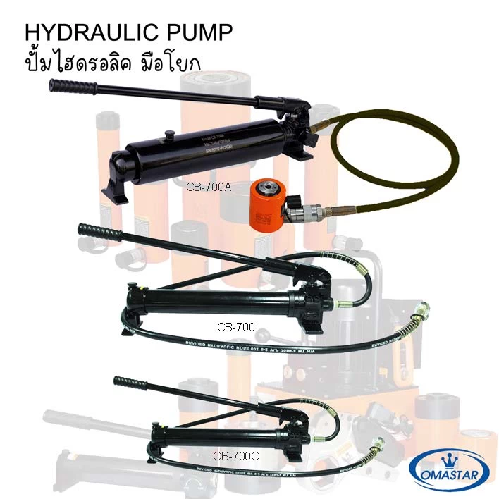 Omastar CB-Series Hydraulic Hand Pumps 700 Bar ปั๊มมือโยกไฮดรอลิค Omastar รุ่น CB-Series แรงดัน 700 Bar มาตรฐานอุตสาหกรรม จาก Toolshop88